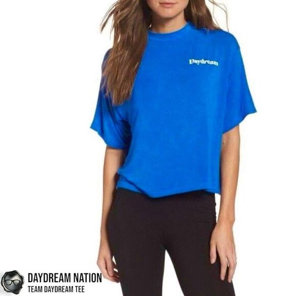 DAYDREAM NATION TEAM DAYDREAM CREWNECK OVERSIZED T SHIRT IN BLUE JEAN - Picture 11 of 11